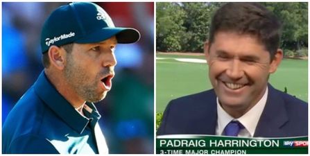 WATCH: Padraig Harrington shows he’s still not a fan of Sergio Garcia