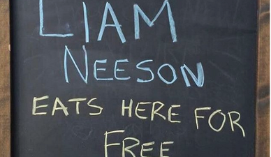 PICS: This shop offered free food to Liam Neeson only, Liam Neeson showed up to claim his free food
