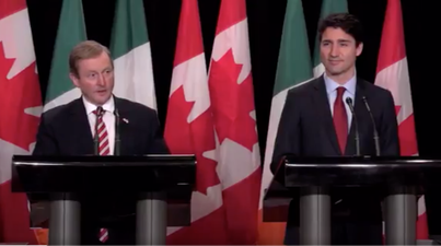 Enda Kenny was asked about his leadership of Fine Gael while in Canada, he gave a cold response