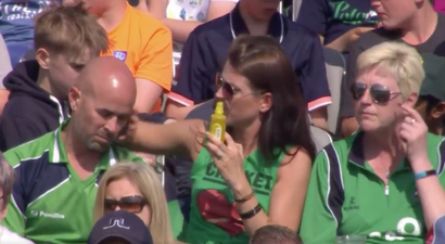 WATCH: Some Irish fans were really feeling the heat watching the cricket on Sunday