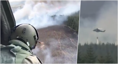 WATCH: Serious forest fire in Galway results in the Air Corps being brought in to battle the blaze