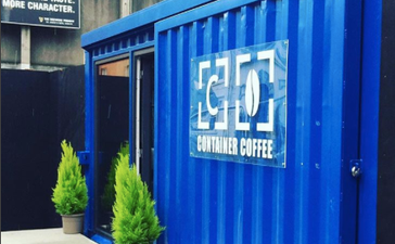 A new Dublin coffee shop has opened in an old freight container