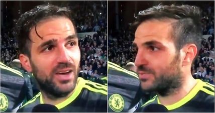 WATCH: Cesc Fabregas drops the F-Bomb live on Sky Sports after league win