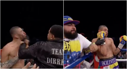 WATCH: Chaos erupts as boxer’s uncle enters the ring and punches opponent