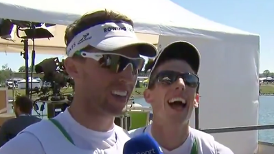 “We beat the Brits, what did I tell ye?” Ireland’s gold medallists give a colourful post-race interview