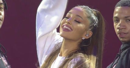 Ariana Grande returns to the stage at #OneLoveManchester to give incredible, admirable performance
