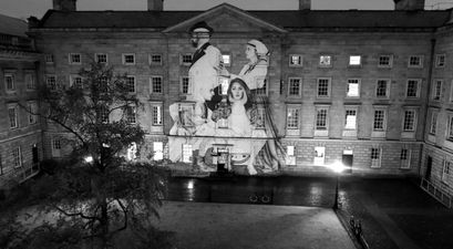 A powerful new piece of public art has been unveiled at Trinity College
