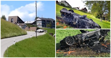 WATCH: Footage has surfaced of Richard Hammond’s frightening crash in the Swiss Mountains