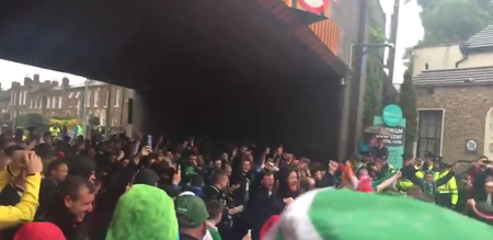 WATCH: Ireland and Austria fans get involved with each other ahead of kick-off