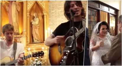 WATCH: Picture This follow through on promise and sing bride and groom down the aisle at wedding