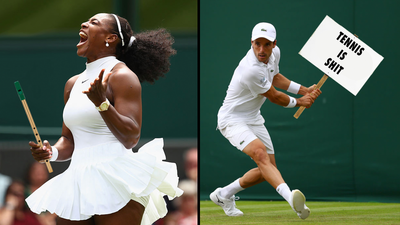 PICS: Replacing the racket with random objects makes Wimbledon far more entertaining