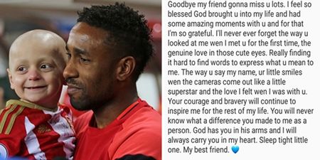 Jermain Defoe’s tribute to Bradley Lowery is heartbreaking