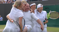 WATCH: Kim Clijsters dresses Irish fan in skirt and invites him to play tennis at Wimbledon