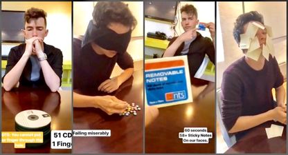 WATCH: Two men attempt to break as many Guinness World Records as possible… in the office