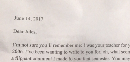 This letter proves sometimes it’s okay not to listen to what your teacher said about you
