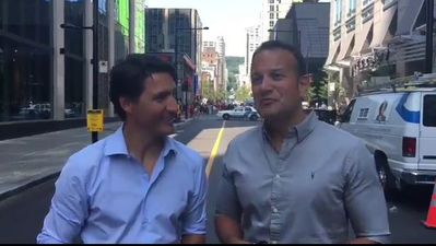 Leo Varadkar seems to be having the time of his life with Justin Trudeau at Montreal Pride