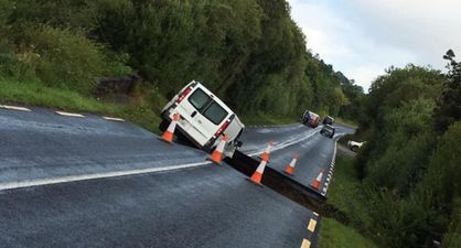 PICS: A massive sinkhole opened up in Donegal during the bad weather
