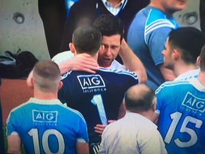 Touching moment between Sean Cavanagh and Stephen Cluxton on special day