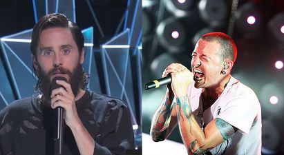 WATCH: Jared Leto pays an emotional tribute at the MTV VMAs to Chester Bennington