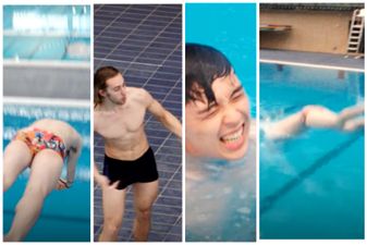 WATCH: Olympic diver teaches two clueless lads how to dive and it doesn’t end well for one