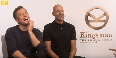 Taron Egerton and Mark Strong on Irish accents, THAT orange jacket and a Kingsman trilogy