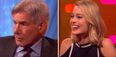 WATCH: Harrison Ford’s great response when Margot Robbie asks to tattoo him on Graham Norton