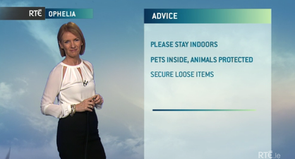 RTÉ Meteorologist Joanna Donnelly received an absolutely lovely letter following Storm Ophelia