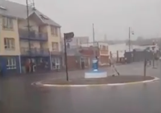 VIDEO: Man filmed streaking during height of Storm Ophelia in Waterford