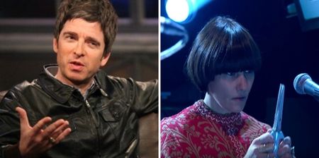 Noel Gallagher finally explains why that lady was playing the scissors on stage