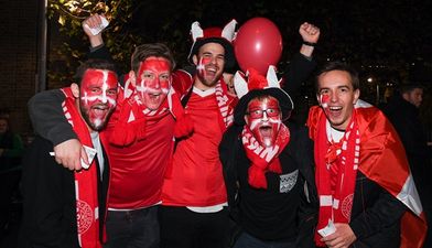 WATCH: The Danish fans made a serious racket on their way to the Aviva Stadium