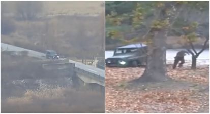 Dramatic footage shows North Korean solider escaping into South Korea