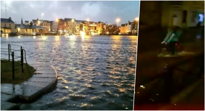 Storm Eleanor wasn’t about to stop this delivery man in Galway from delivering his food
