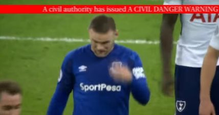 WATCH: The terrifying moment when a false missile threat interrupted Spurs vs. Everton