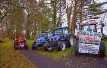 A group of tractor enthusiasts are doing a tractor run from Dublin to Mayo in aid of a great cause