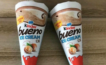 It may be freezing outside, but we still want one of these Kinder Bueno ice cream cones