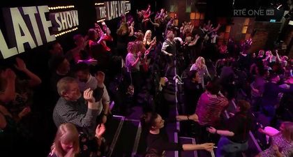 Forget the guests, everyone is talking about The Late Late Show’s Valentine’s Day audience