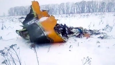 First footage from Russian jet crash site has emerged online