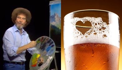 Stuck for Valentine’s Day ideas? Why not try painting over a pint
