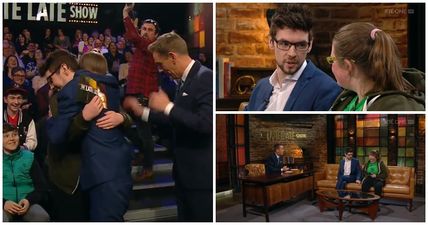 The touching moment a young lady met her hero, Jacksepticeye, on the Late Late Show