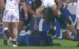 Horrific tackle by two U-20 French players against English opponent results in double red card