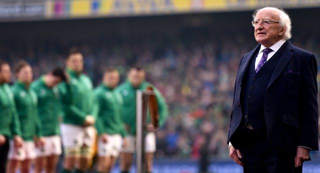 Michael D Higgins Irish Rugby Team