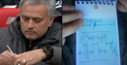 Jose Mourinho gets a lot of stick, but what he wrote down before Rashford’s goal yesterday was pure genius