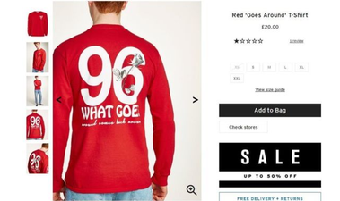Topman withdraws red ’96’ shirt & issues apology after coming under fire from Liverpool fans