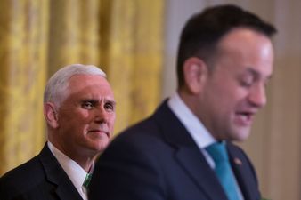 Vice President Mike Pence refused questions about media ban and LGBT issues following Varadkar meeting