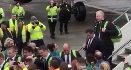 WATCH: Ireland’s rugby heroes welcomed home at Dublin Airport