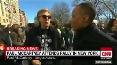 WATCH: Paul McCartney remembers John Lennon at march against gun violence in New York