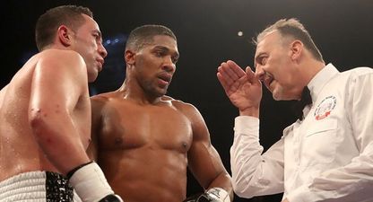 Everyone had the same thought about the referee during Anthony Joshua’s victory over Joseph Parker