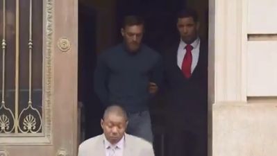 WATCH: Conor McGregor leaves New York police station in handcuffs