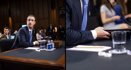 Zoomed-in photograph shows Mark Zuckerberg’s secret notes for congressional hearing