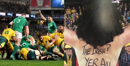 Australian fan will be eating his words after taunting every Irish supporter with this message